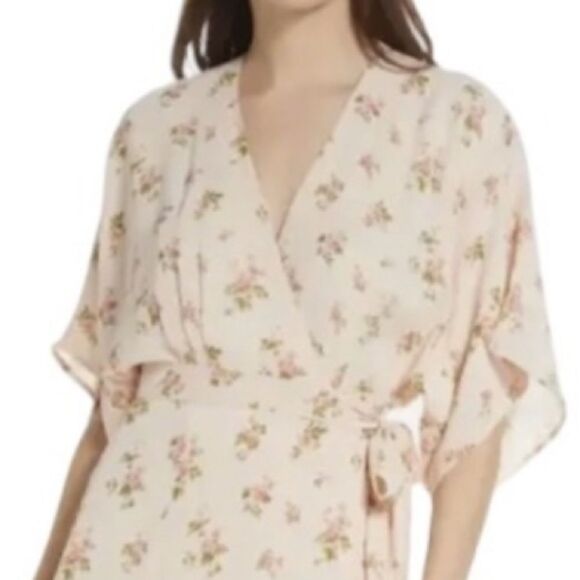 Reformation Winslow Wrap Maxi Audrey XS Pink Floral Wedding Guest NWT $348 - Picture 3 of 9